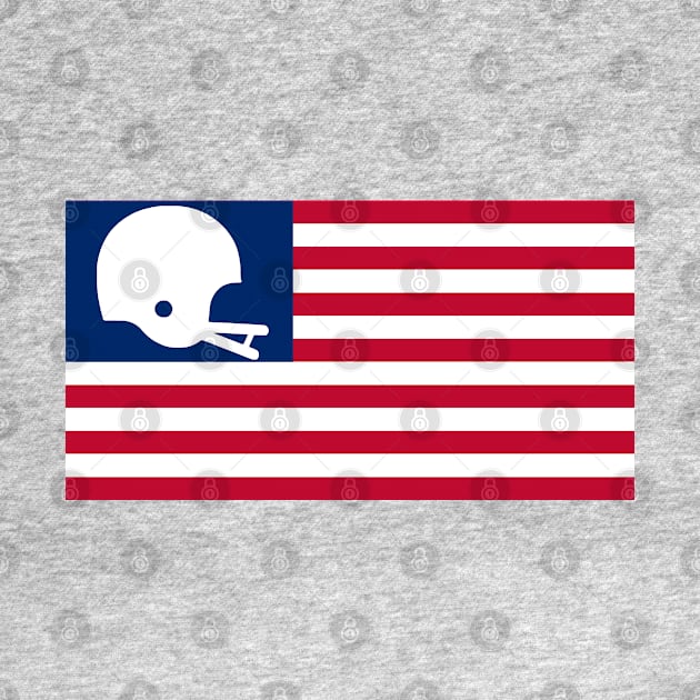 USA Flag Two-Bar Football Helmet by HelmetAddict